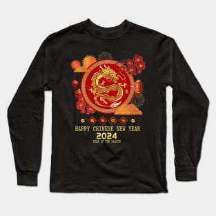 Chinese New Year 2024 Happy New Year 2024 Year of the Dragon Long Sleeve T-Shirt